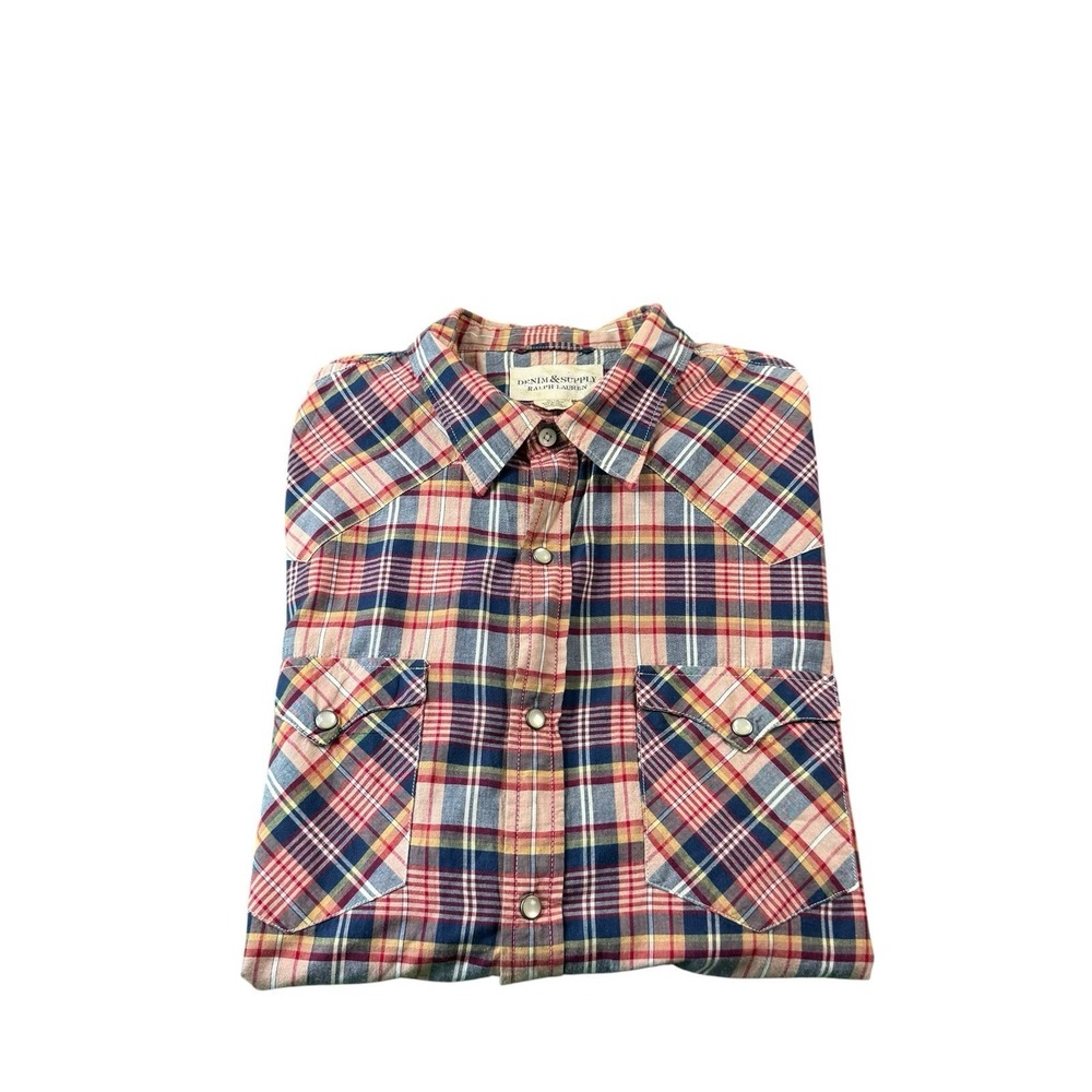 Ralph Lauren Denim & Supply Multicolor Checked Men's Power Snap S/S Size XL